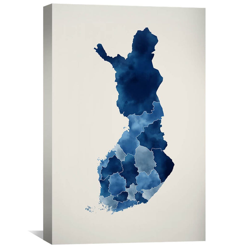 Finland Watercolor Canvas