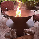 Outdoor Iron Pedestal Fire Bowl and Log Holder by Decor Steals