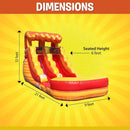 Large Fire Marble Inflatable Water Slide With Pool And Blower (SAK34567) by SAKSBY WHOLESALE