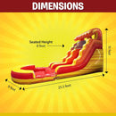 Large Fire Marble Inflatable Water Slide With Pool And Blower (SAK34567) by SAKSBY WHOLESALE