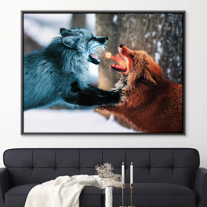 Fire vs Ice Canvas