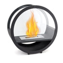 14"*14”H Black Round Freestanding Tabletop Fireplace by JHY DESIGN