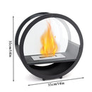 14"*14”H Black Round Freestanding Tabletop Fireplace by JHY DESIGN