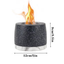5"x3.5" Mini Gray Cement Fireplace Round by JHY DESIGN