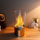 5”x9.5” Gold Stainless Steel Tabletop Fireplace by JHY DESIGN