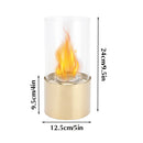 5”x9.5” Gold Stainless Steel Tabletop Fireplace by JHY DESIGN