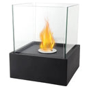 Square Tabletop Fire Bowl Pot with Four-Sided Glass by JHY DESIGN