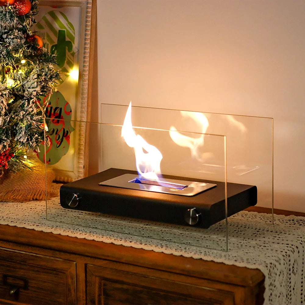 14" L Rectangular Tabletop Fire Bowl Pot (white), photo 3 of 7