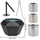 6"x4" Portable Cement Tabletop Fireplace