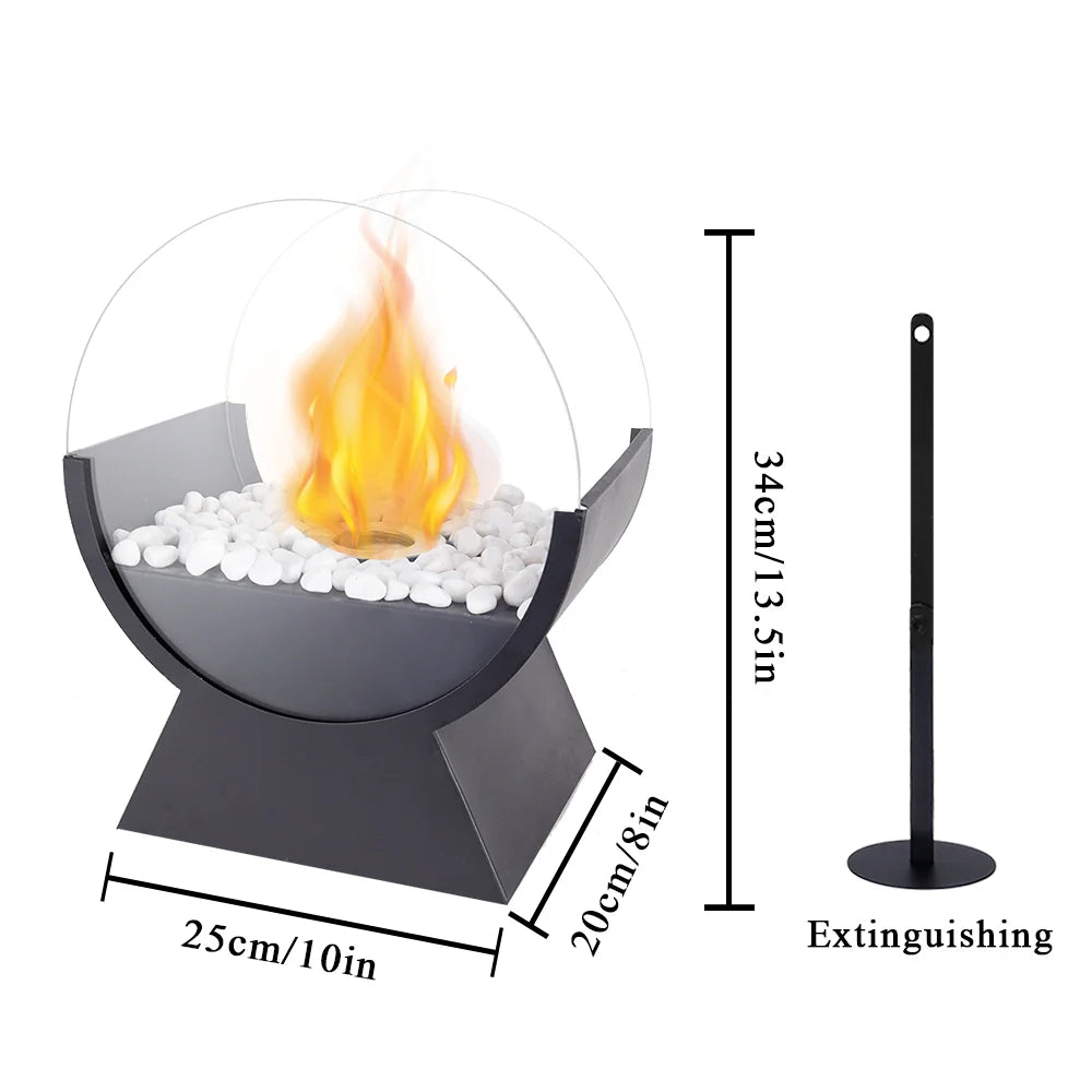 13.5" Tall Portable Tabletop Fireplace, photo 7 of 9
