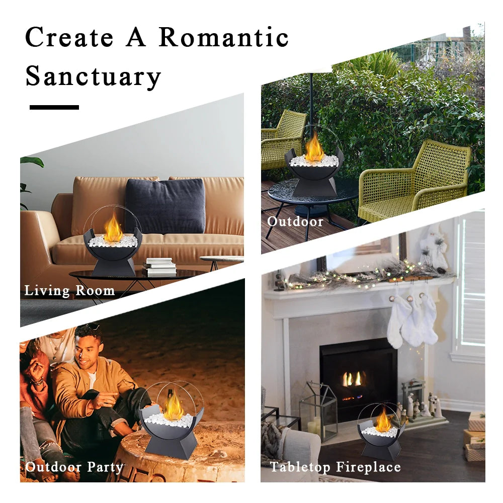 13.5" Tall Portable Tabletop Fireplace, photo 8 of 9