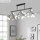 GobekUsa Firefly Island Pendant Light: Elegant Minimalistic Acrylic Lamp for Restaurants (27-Head Suspension)
