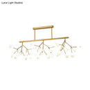 GobekUsa Firefly Island Pendant Light: Elegant Minimalistic Acrylic Lamp for Restaurants (27-Head Suspension)