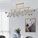 GobekUsa Firefly Island Pendant Light: Elegant Minimalistic Acrylic Lamp for Restaurants (27-Head Suspension)