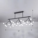 GobekUsa Firefly Island Pendant Light: Elegant Minimalistic Acrylic Lamp for Restaurants (27-Head Suspension)