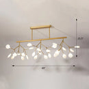GobekUsa Firefly Island Pendant Light: Elegant Minimalistic Acrylic Lamp for Restaurants (27-Head Suspension)