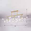 GobekUsa Firefly Island Pendant Light: Elegant Minimalistic Acrylic Lamp for Restaurants (27-Head Suspension)