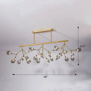 GobekUsa Firefly Island Pendant Light: Elegant Minimalistic Acrylic Lamp for Restaurants (27-Head Suspension)