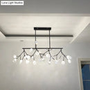 GobekUsa Firefly LED Island Pendant Light: Modern Acrylic Linear Lamp for Dining Room Ceiling