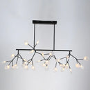 GobekUsa Firefly LED Island Pendant Light: Modern Acrylic Linear Lamp for Dining Room Ceiling