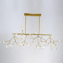 GobekUsa Firefly LED Island Pendant Light: Modern Acrylic Linear Lamp for Dining Room Ceiling