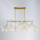 GobekUsa Firefly LED Island Pendant Light: Modern Acrylic Linear Lamp for Dining Room Ceiling