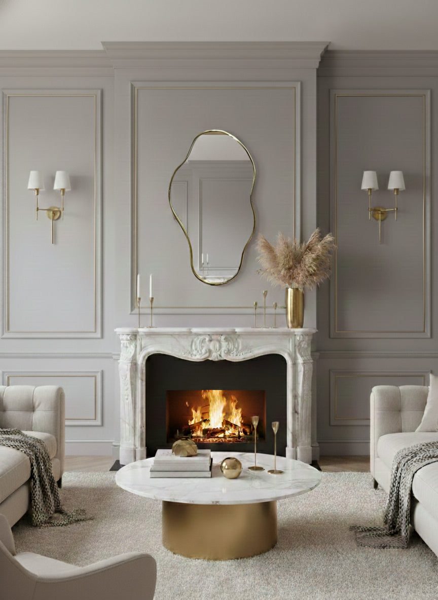 Asymmetrical Brass Mirror, photo 5 of 14