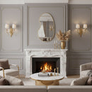 Kidney Shape Wall Mirror - Unlacquered Brass Mirror