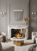 Italian Wavy Brass Mirror