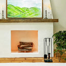 Black Iron Fireplace Tool Set with Shovel Brush Tongs by Decor Steals