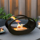 16x9.5"Black Metal Tabletop Fireplace（Currently available in Europe）
