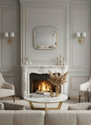 Square Gold Mirror - Handmade Brass unlacquered Brass Mirror