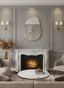 Asymmetrical Mirror - Irregular Brass Wall Mirror