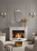 Italian Brass Frame Wall Mirror - Antique Brass - Unlacquered Brass
