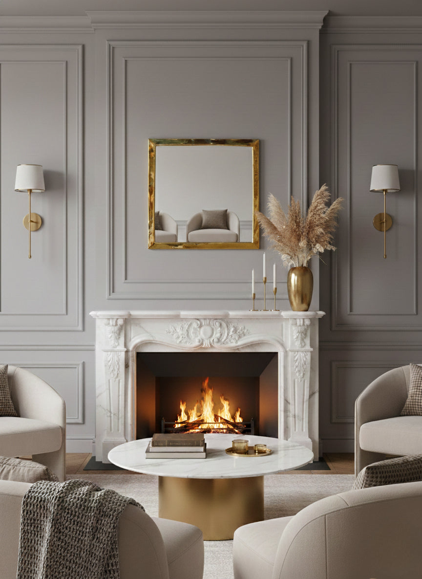 Gold Square Mirror - Unlacquered Brass Mirror, photo 5 of 13
