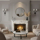 Black Round Wavy Mirrors - Brass Squiggly Mirror
