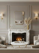 Italian Curved Brass Mirror - Butterfly Brass Wall Mirror