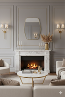 Hexagonal Brass Mirror - Bathroom Mirror