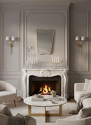 Curved Brass Mirror - Butterfly Frame Wall Mirror