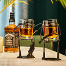 Fisherman Fishing Whiskey, Wine & Water Glass