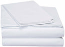 DaDa Bedding White Soft Fitted & Flat Bed Sheets w/ Pillow Cases Set (FSFS098765)