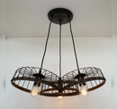 Rustic Industrial Wagon Wheel CHANDELIER TRIO Light by The Lamp Goods