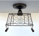 CHICKEN WIRE Farmhouse Ceiling Light - Rectangular