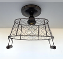 CHICKEN WIRE Farmhouse Ceiling Light - Rectangular