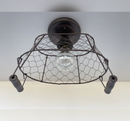 CHICKEN WIRE Farmhouse Ceiling Light - Rectangular