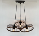 Rustic Industrial Wagon Wheel CHANDELIER TRIO Light by The Lamp Goods