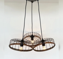 Rustic Industrial Wagon Wheel CHANDELIER TRIO Light by The Lamp Goods