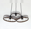 Rustic Industrial Wagon Wheel CHANDELIER TRIO Light by The Lamp Goods