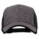 5 Panel Faux Jute High Profile Straw Trucker Cap