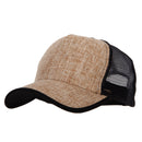 5 Panel Faux Jute High Profile Straw Trucker Cap